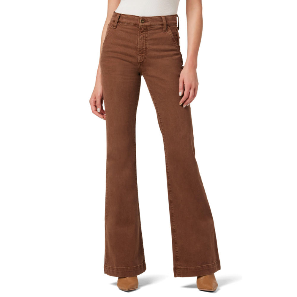 Joe's The Molly High Waist Flare Trouser Jeans in Walnut Brown Size 26 Retro 70s